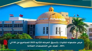 فرص مضمونة للكليات بتنسيق المرحلة الثانية 2025 للمجاميع من 60 إلى 80%.. تعرف على التخصصات المتاحة